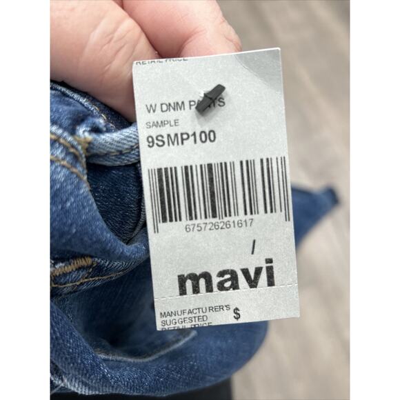 Mavi Size 27 Blue Faded Distressed Embellished Raw Hem Flare Leg Boho Jeans NWT - Picture 7 of 10